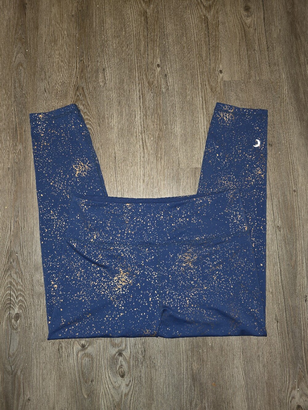 ZYIA Blue Leggings with Gold Fleck Detail